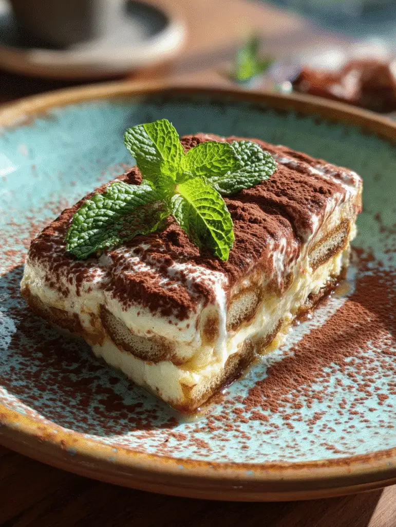 BEST Classic Italian Tiramisu 4 serving best classic Italian tiramisu with cocoa dusting